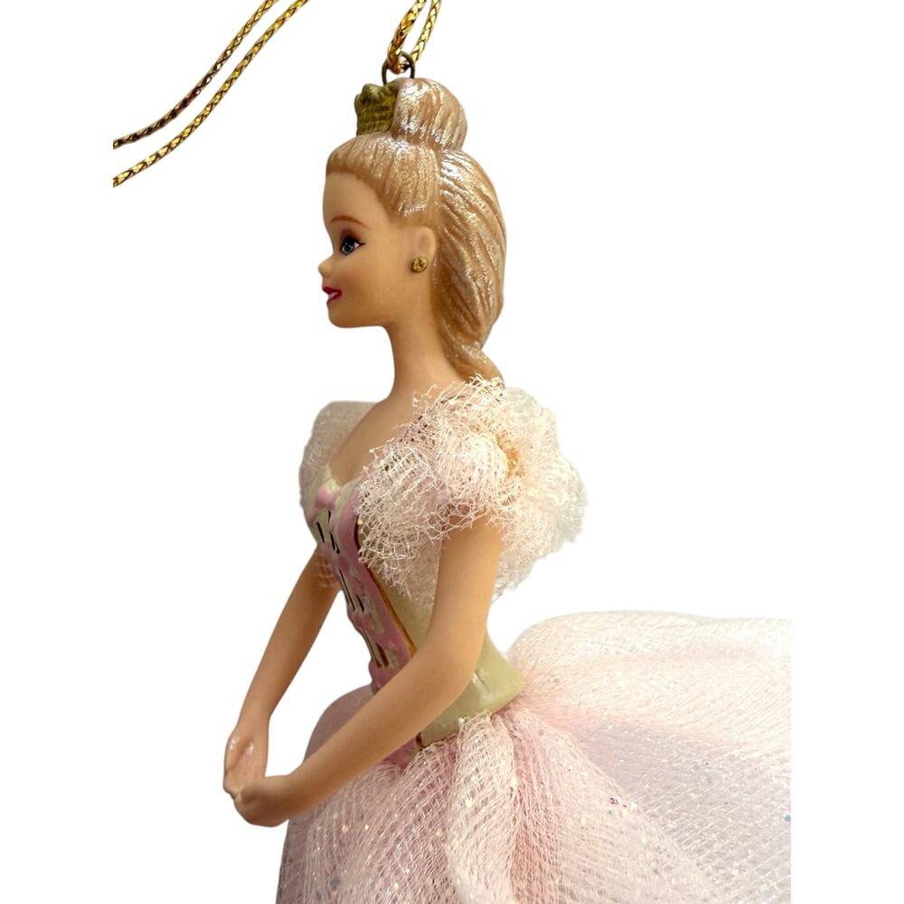 Barbie Ornament Sugar Plum Fairy Avon in Box 1997 Blonde New in Box Pink Dress - Picture 11 of 13